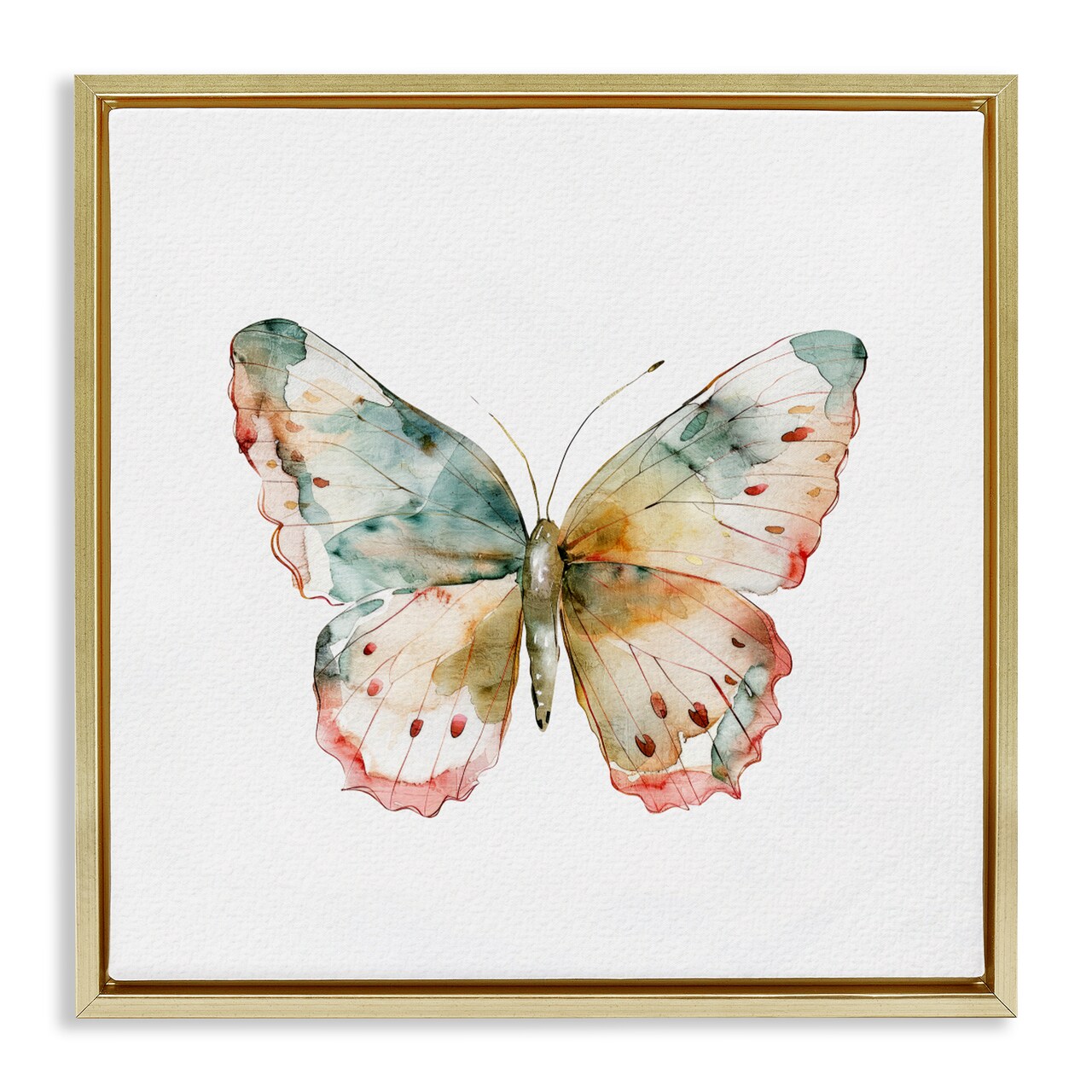 Stupell Industries Muted Watercolor Butterfly Floating Frame, design by Kim Allen